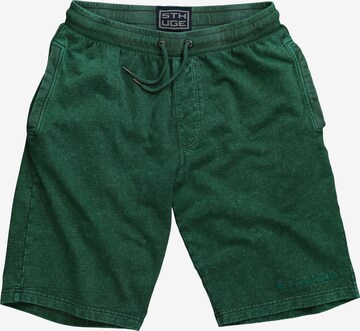 Regular Pantalon de sport STHUGE en vert : devant
