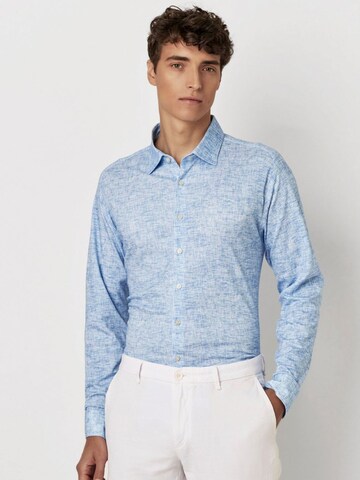 DESOTO Slim fit Overhemd in Blauw: voorkant