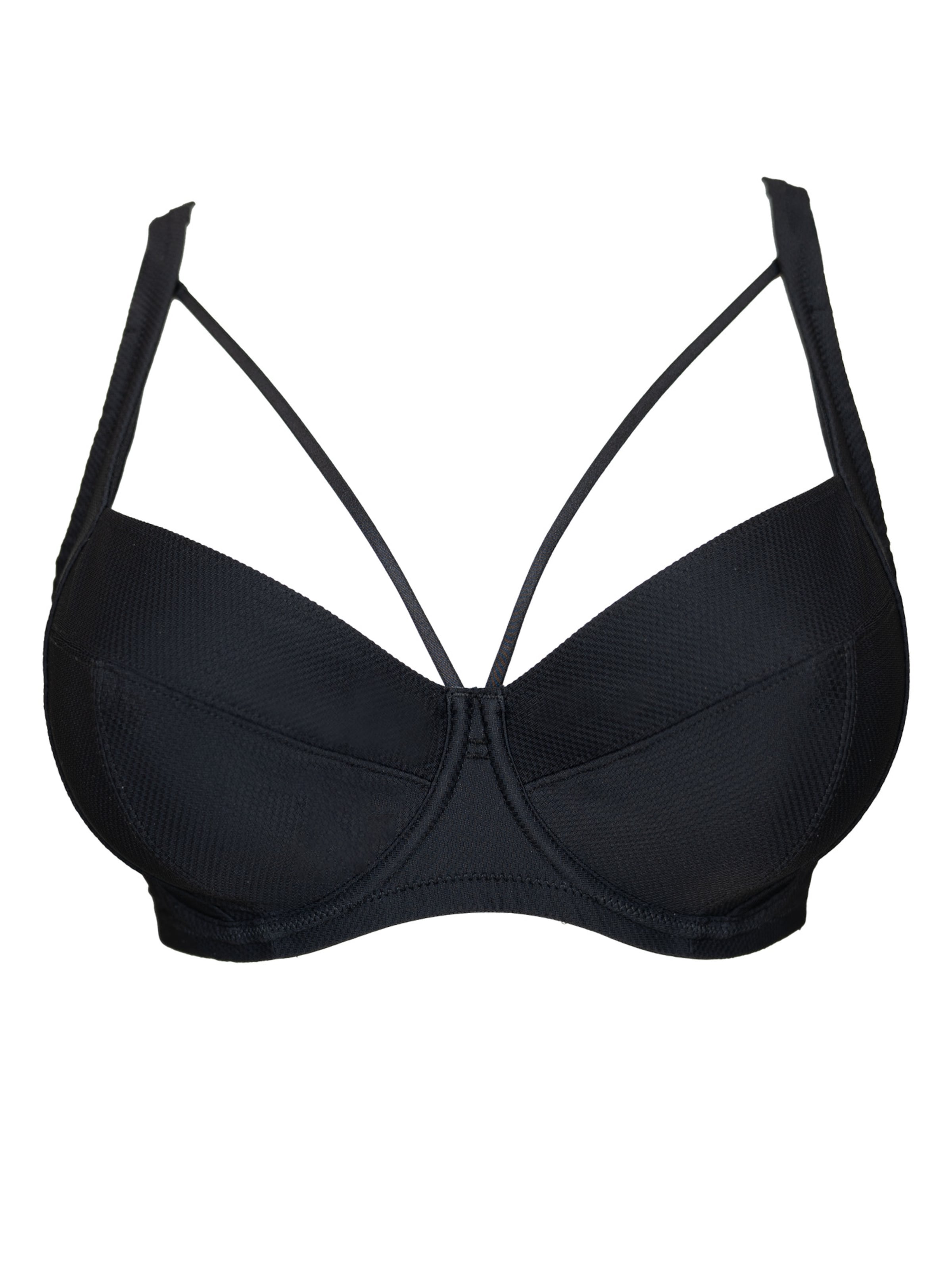 SugarShape Balconette Bikinitop 'Porto' in Schwarz: Vorderseite