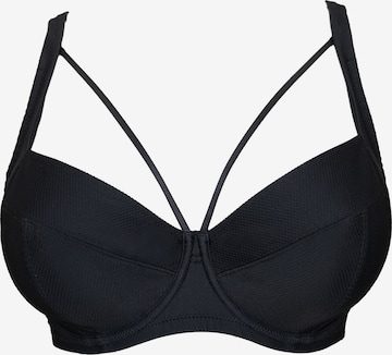 SugarShape Balconette Bikinitoppi 'Porto' värissä musta: etupuoli