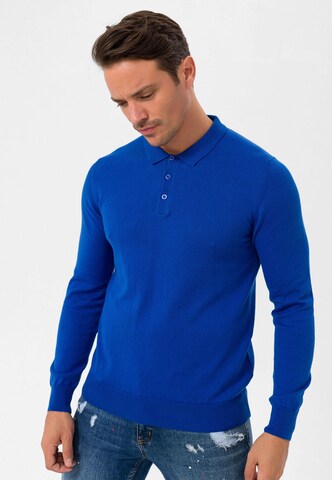 Jimmy Sanders Пуловер в синьо: отпред