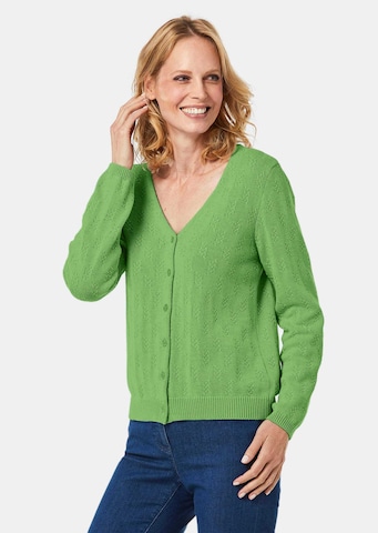 Goldner Strickjacke in Grün: Vorderseite