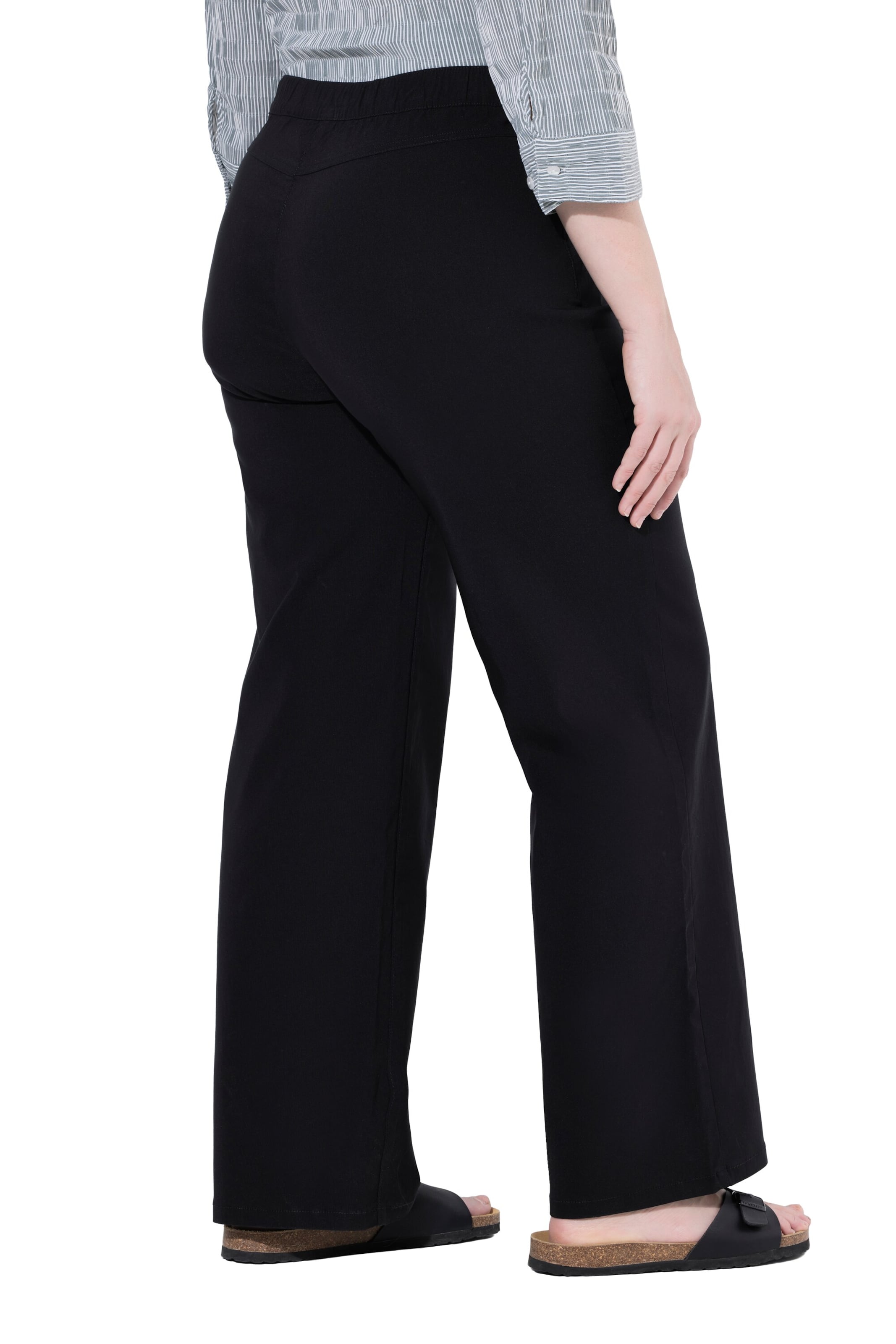 Ulla Popken Regular Hose in Schwarz