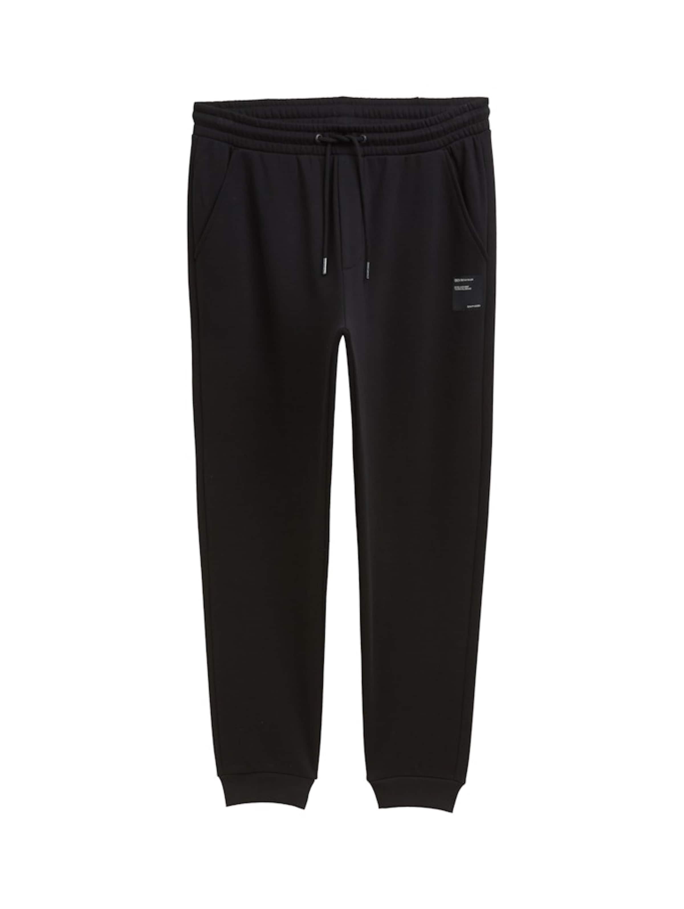 TOM TAILOR DENIM Конический (Tapered) Штаны в Черный: спереди