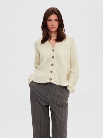 SELECTED FEMME Knit Cardigan in Beige: front