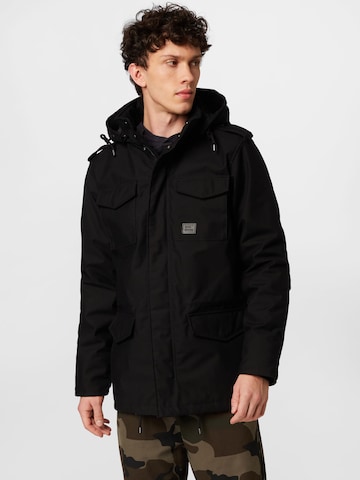 Parka d’hiver 'Darren' Vintage Industries en noir : devant