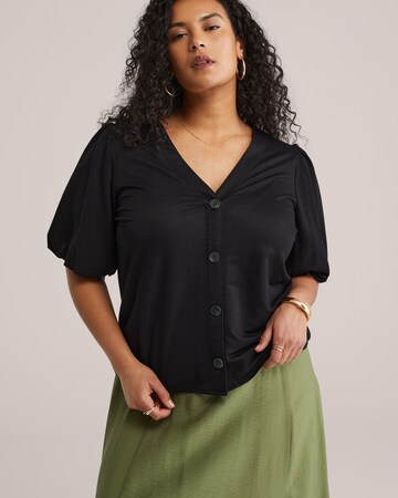 WE Fashion Футболка в Черный: спереди