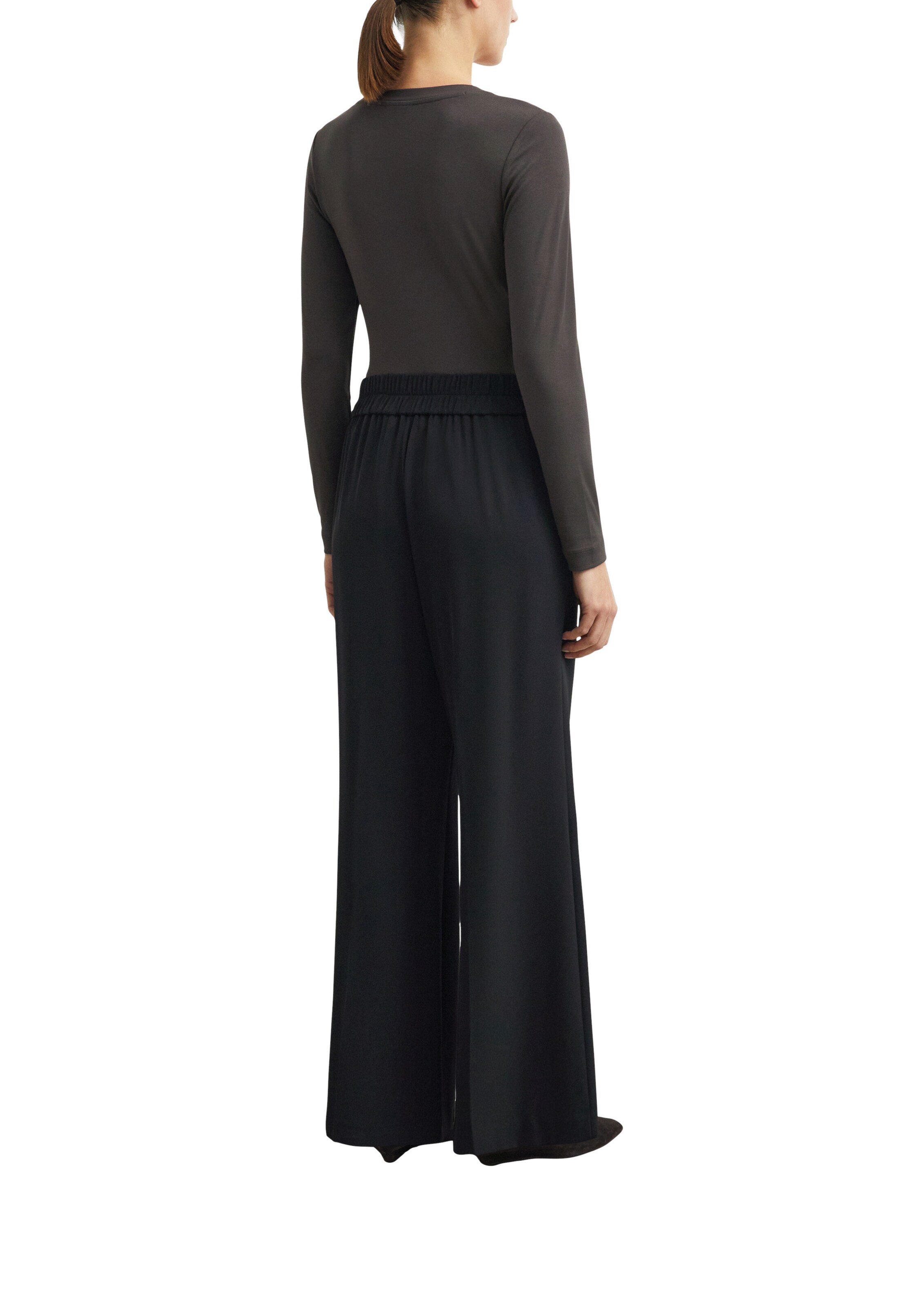 COMMA Wide leg Trousers in Black