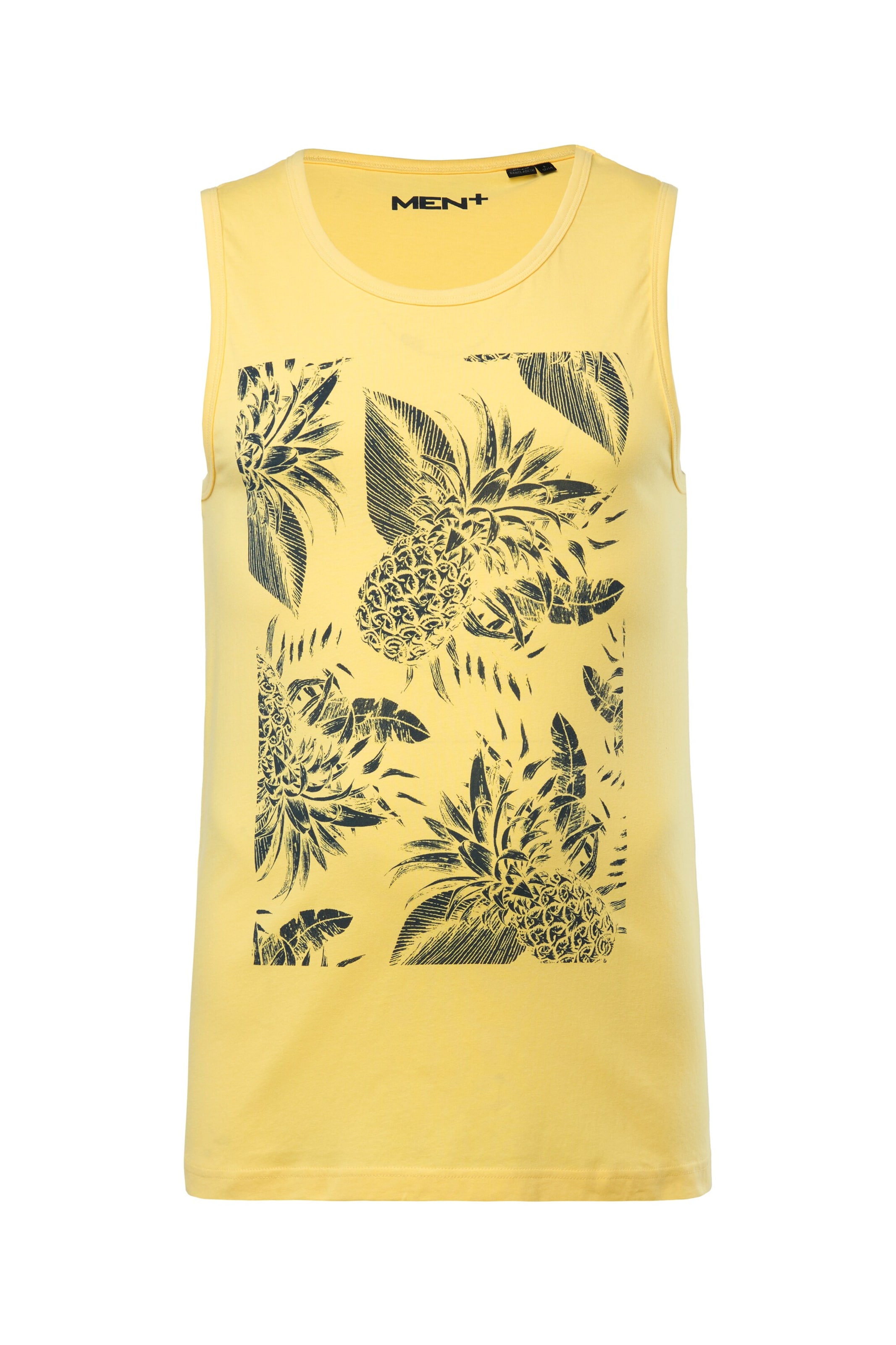 Men Plus Shirt in Yellow: front