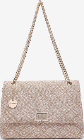Borsa a spalla 'Borsa a Spalla Donna Amelia Plus - Jacquard Geometrico Poliestere' di Kassandra in beige: frontale