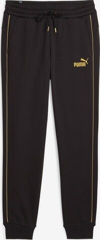 PUMA - Tapered Calças de desporto 'MINIMAL GOLD' em preto: frente