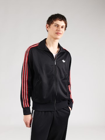 ADIDAS ORIGINALS Sweatvest 'Firebird' in Zwart: voorkant