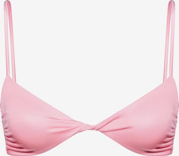 rozā SALT&WAVE Bikini augšdaļa 'Twist Top': no priekšpuses