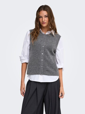 ONLY - Chaleco de punto 'OLIVIA' en gris: frente