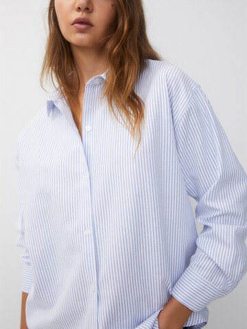 Pull&Bear Bluse in Blau