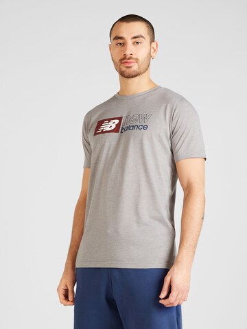 pilka new balance Sportiniai marškinėliai 'ESSENTIALS HEATHERT': priekis