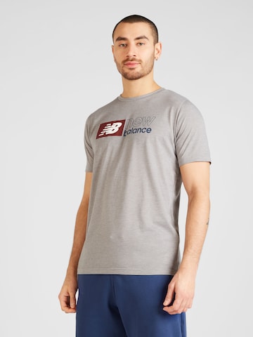 T-Shirt fonctionnel 'ESSENTIALS HEATHERT' new balance en gris : devant