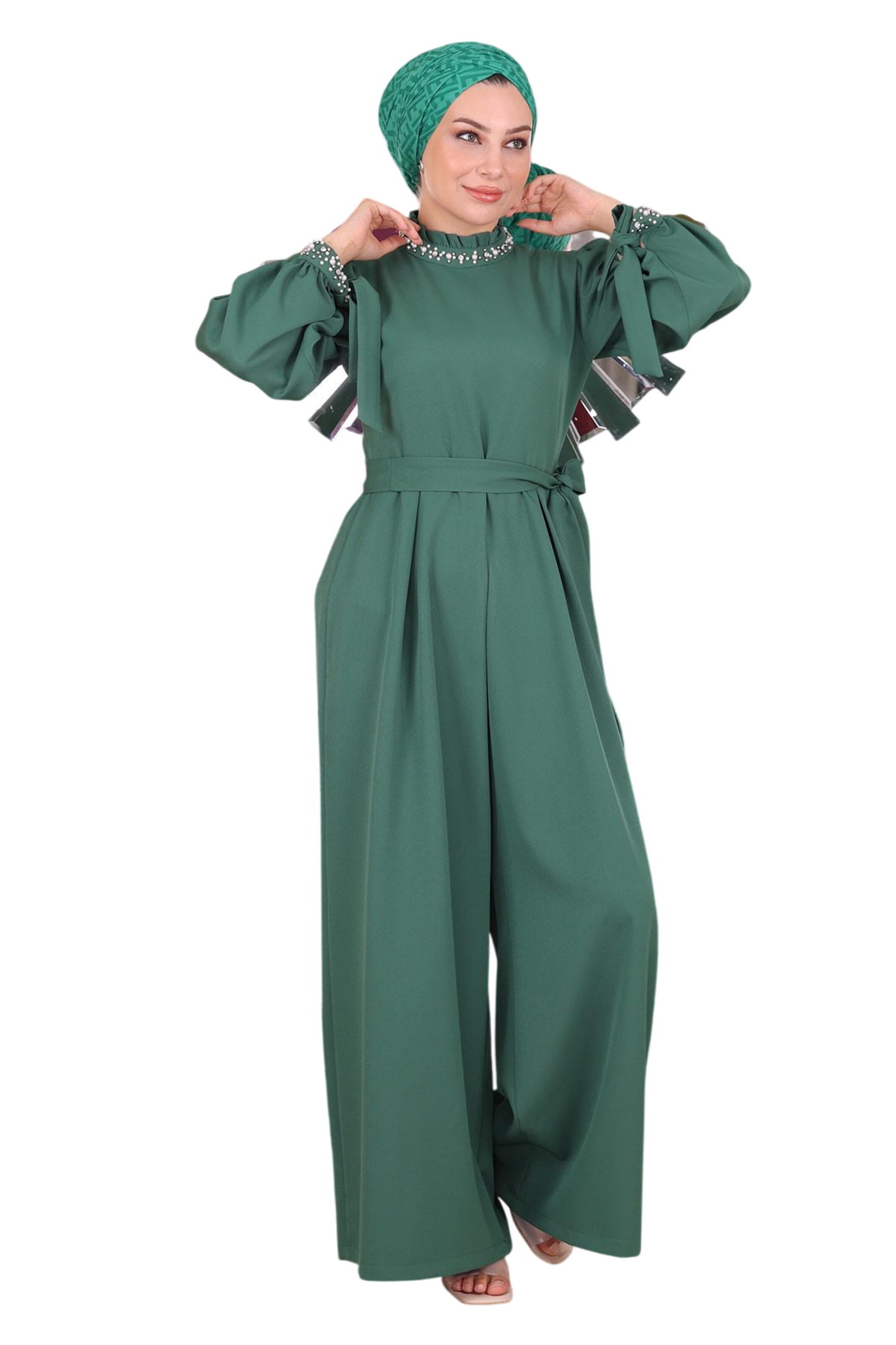 MODAMIHRAM Jumpsuit in Groen: voorkant