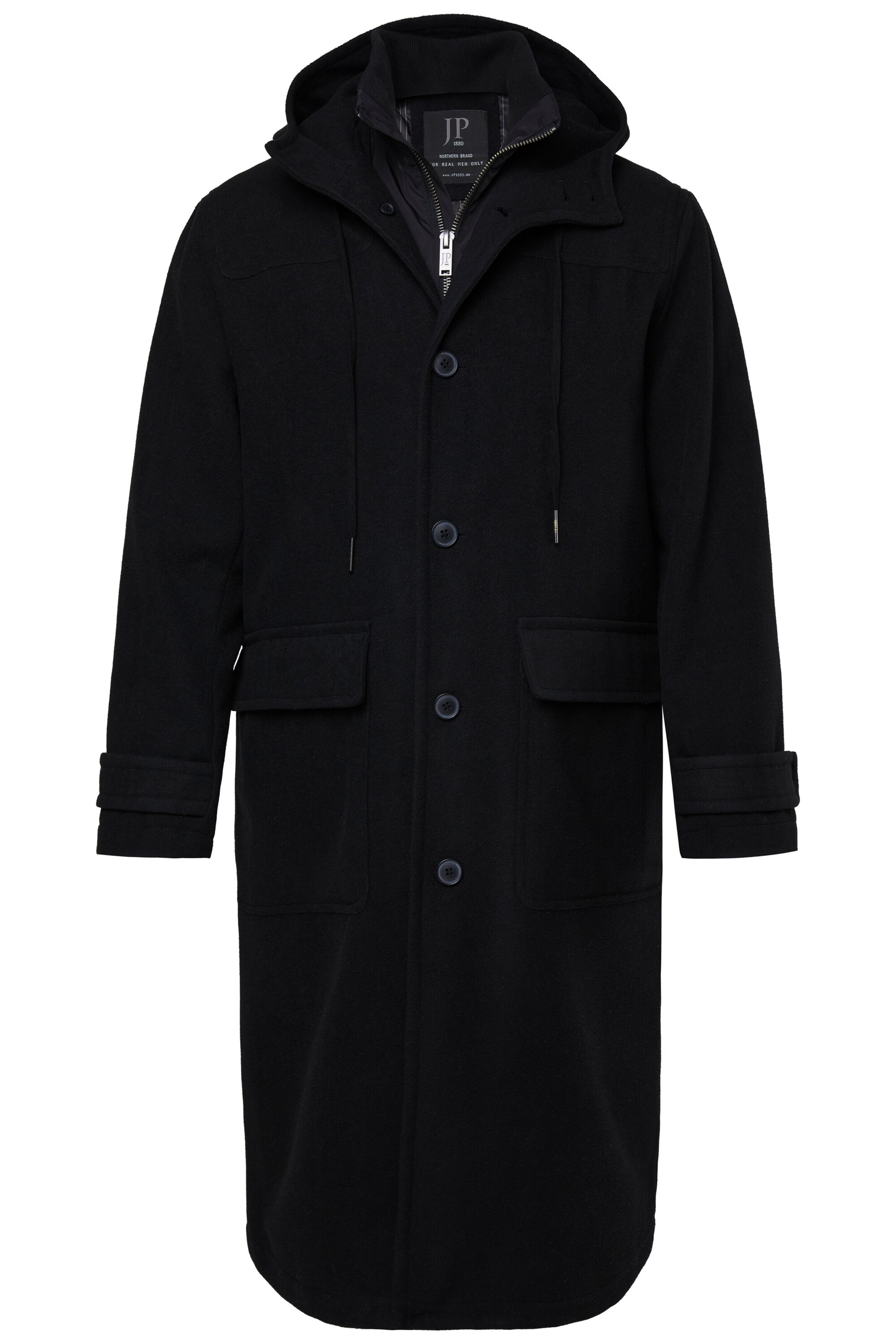 JP1880 Winter coat in Black: front