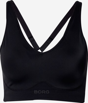 BJÖRN BORG Bustier Sport bh in Zwart: voorkant