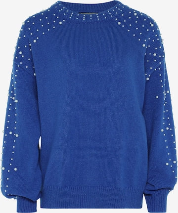 Pull-over faina en bleu : devant