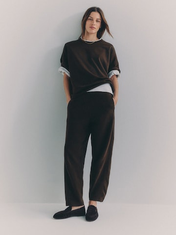 bēšs The Set Platas staras Bikses