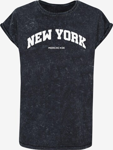 Merchcode T-Shirt 'New York' in Schwarz: predná strana
