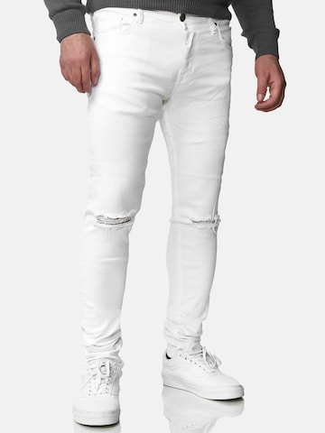 Skinny Jean 'A100' Tazzio en blanc