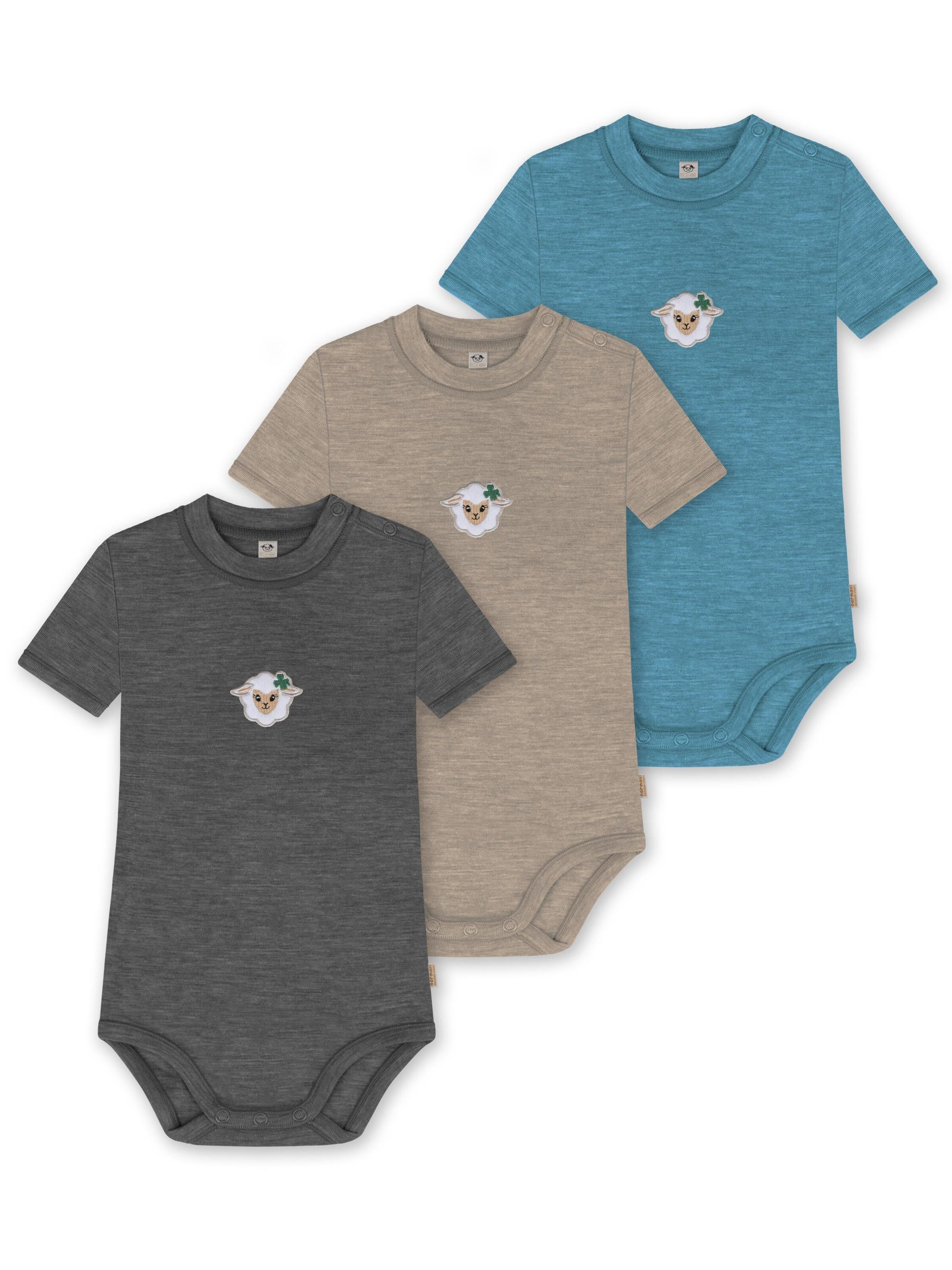 Barboteuse / body normani en mélange de couleurs : devant