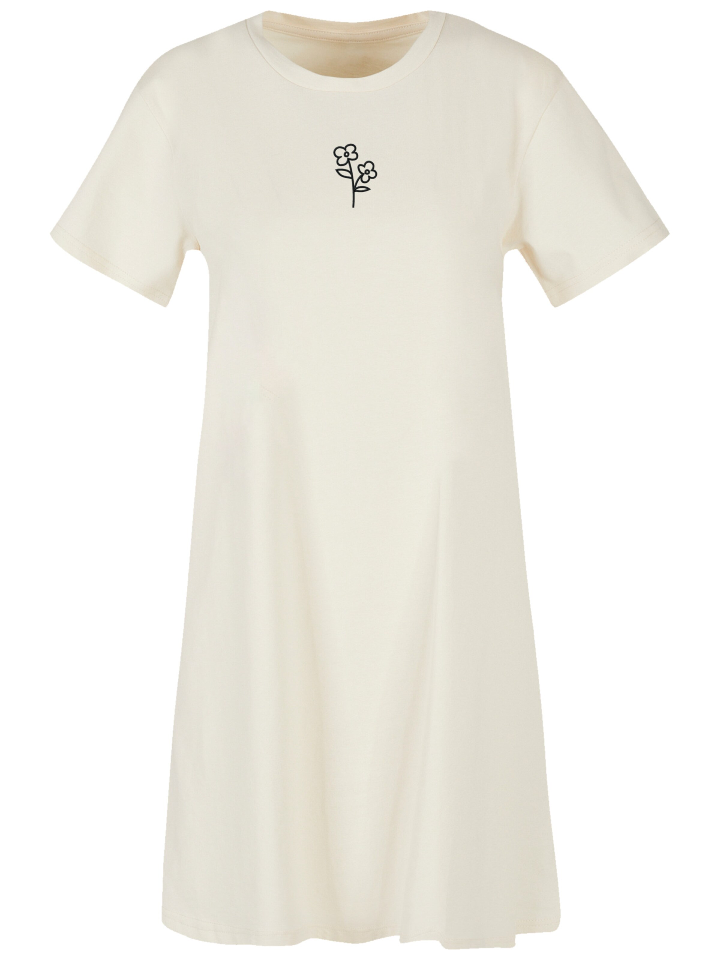 F4NT4STIC Dress 'Handdrawn Flower Pink Bestickt' in Beige: front