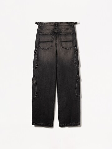 Wide leg Jeans cargo di Bershka in nero