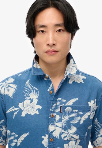 Superdry Regular fit Overhemd in Blauw