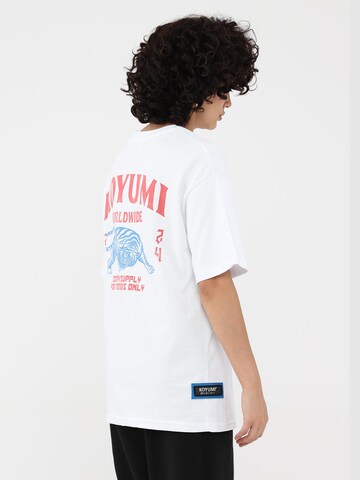 Koyumi Shirt 'Oversize Panthera Tigris DTG Print T-Shirt – Heavy Cotton' in White