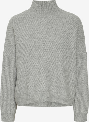 ICHI Sweater in Grey: front