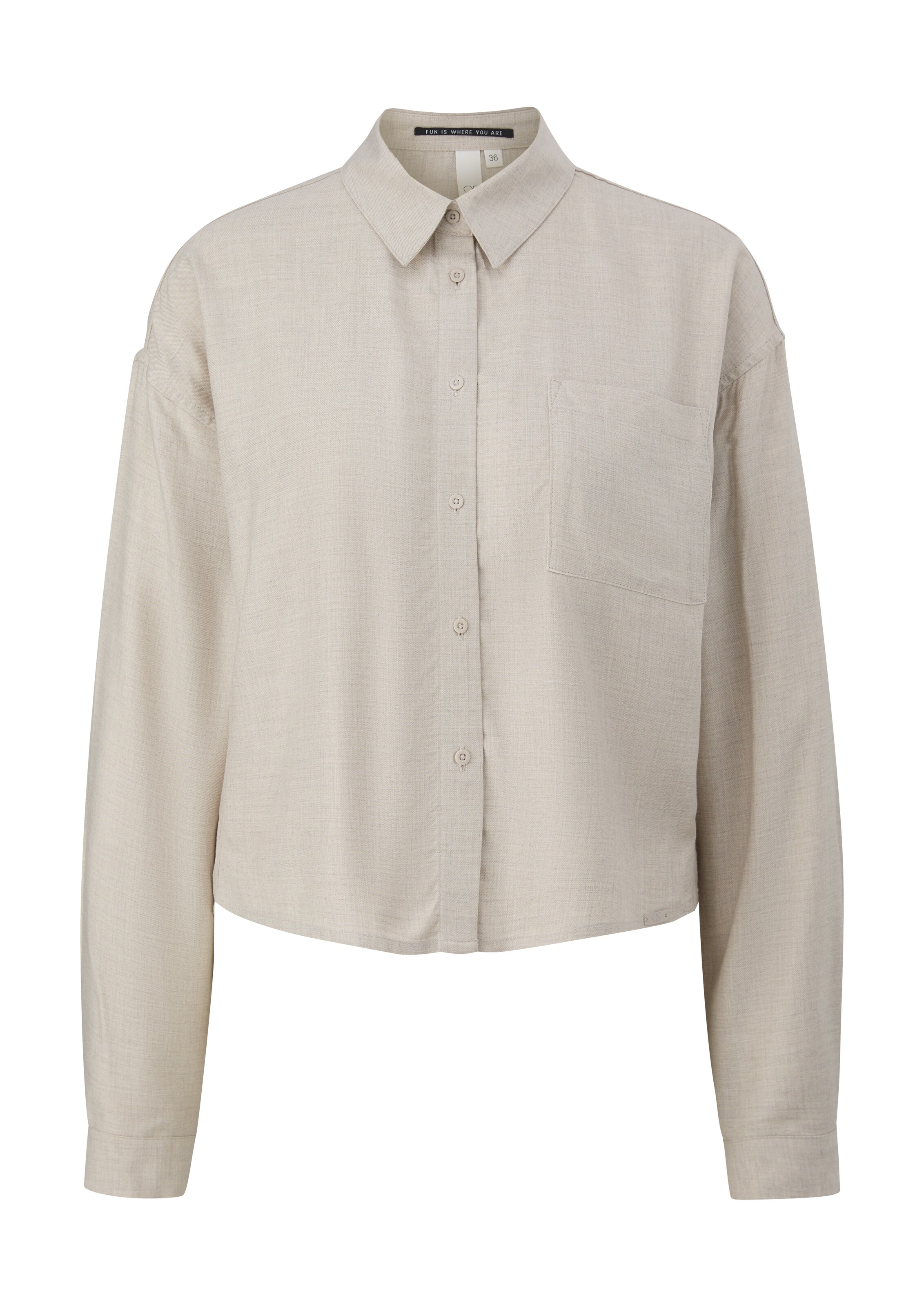 QS Bluse in Beige: Vorderseite