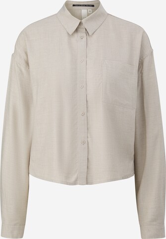 Camicia da donna di QS in beige: frontale