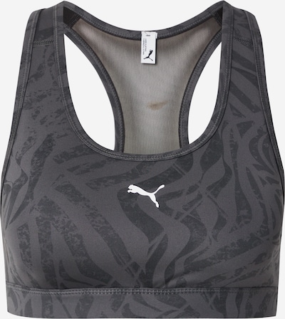 PUMA Sportski grudnjak '4KEEPS' u tamo siva / crna / bijela, Pregled proizvoda