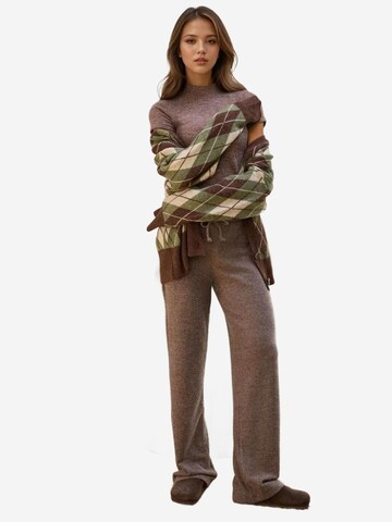 Hiccup - Perna larga Calças em castanho