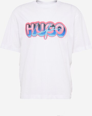 HUGO T-shirt 'Nillumi' i vit: framsida