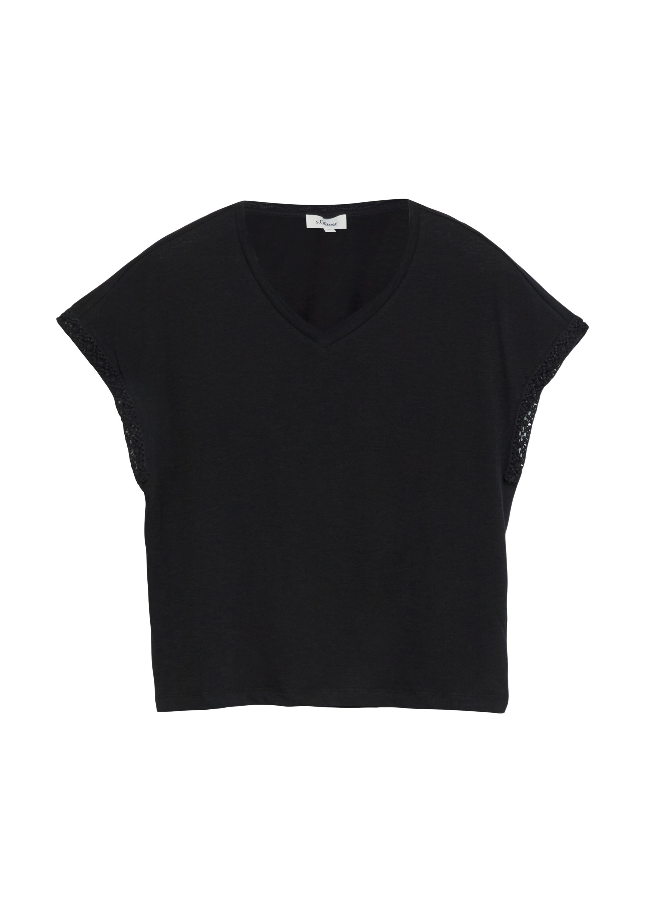 s.Oliver Shirt in Zwart: voorkant