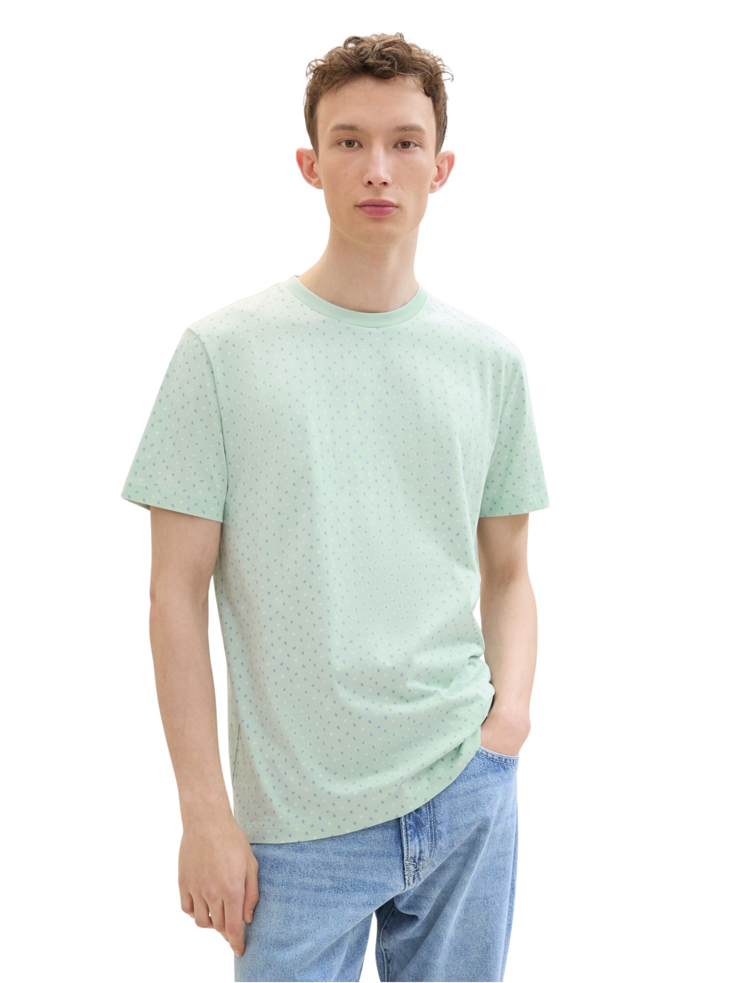 TOM TAILOR DENIM T-Shirt in Grün: Vorderseite