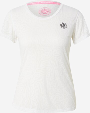 BIDI BADU - Camiseta funcional 'Anni Burnout' en blanco: frente