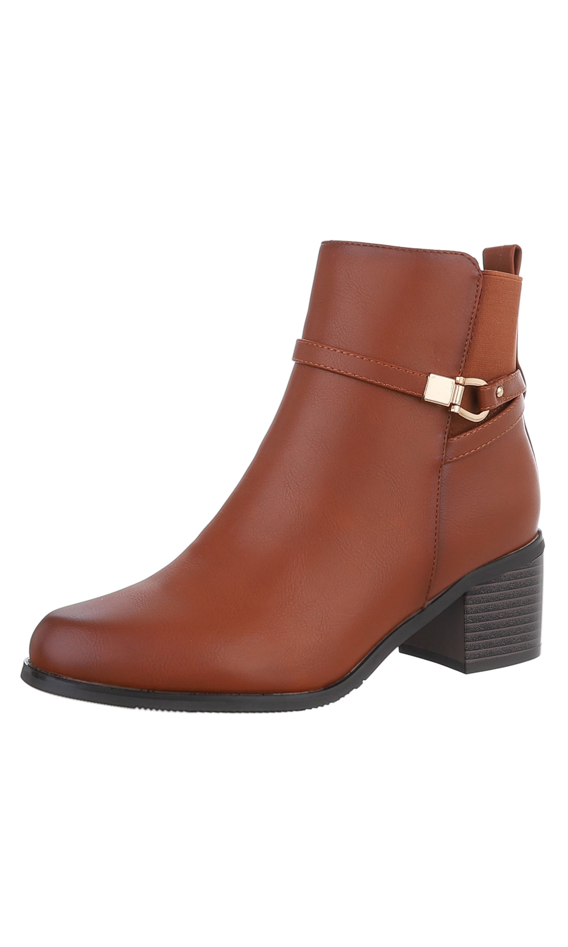 Ital-Design Ankle Boots in Brown: front