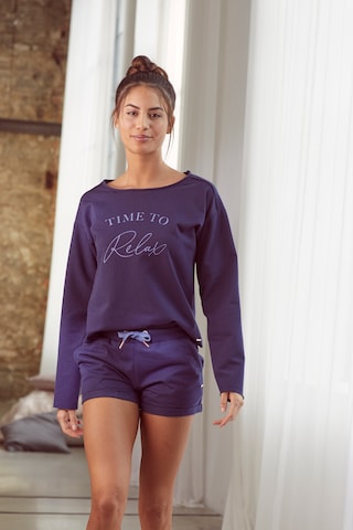 LASCANA Sweatshirt in Blue: front