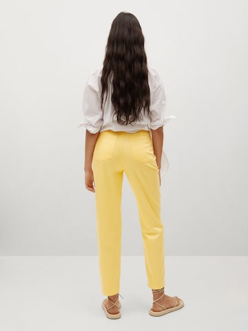 MANGO Regular Pants 'FIVES' in Yellow