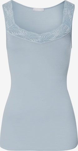 Hanro - Top ' Cotton Delight ' em azul: frente