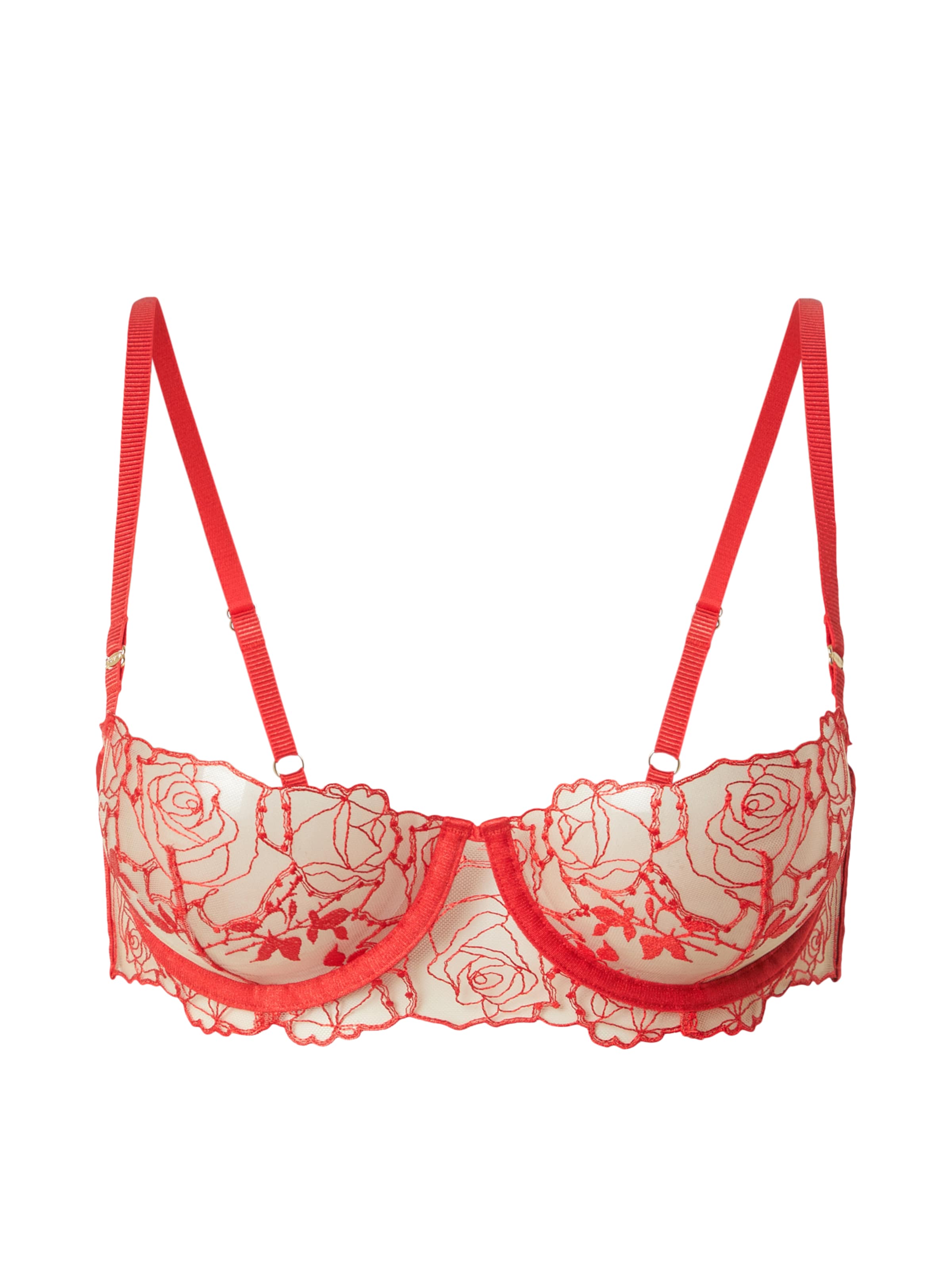 Bluebella - Balconet Sujetador 'Rosalie' en rojo: frente