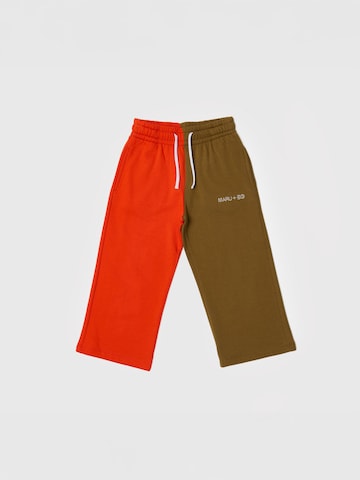 Maru + Bo Wide Leg Bukser 'TWO-TONE STRAIGHT LEG SWEATPANTS' i blandingsfarvet: forside