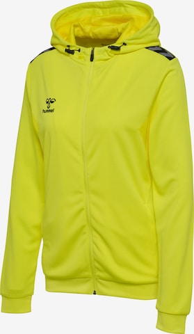 Hummel Athletic Zip-Up Hoodie 'AUTHENTIC PL' in Yellow