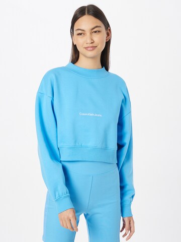mėlyna Calvin Klein Jeans Megztinis be užsegimo: priekis
